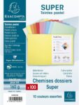 Exacompta - Ref 340000E - Pack of 100 semi-rigid folders