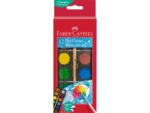 Acuarele pastilă 24 mm + pensulă Faber-Castell 12 culori/set