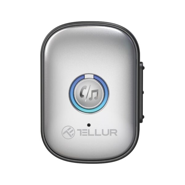 Adaptor Bluetooth 5.3 Tellur, receiver audio cu port AUX 3.5 mm, gri