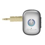 Adaptor Bluetooth 5.3 Tellur, receiver audio cu port AUX 3.5 mm, gri