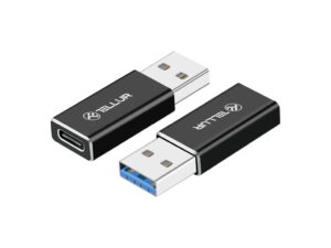 Adaptor Tellur USB-A (tată) la USB-C (mamă), aluminiu