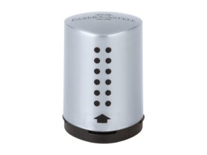 Ascuțitoare plastic simplă cu container mini grip 2001 gri Faber-Castell