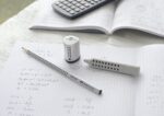 Ascuțitoare plastic simplă cu container mini grip 2001 gri Faber-Castell
