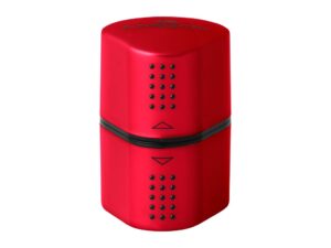 Ascuțitoare plastic triplă cu container grip 2001 roșie/albastră Faber-Castell
