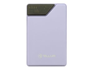 Baterie externă Tellur 10000mAh, USB-C + Lightning cabluri incorporate, QC3.0, PD, mov