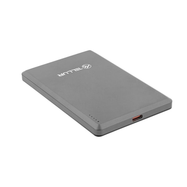 Baterie externă Tellur 5000mAh, PD20W, compatibil MagSafe, gri