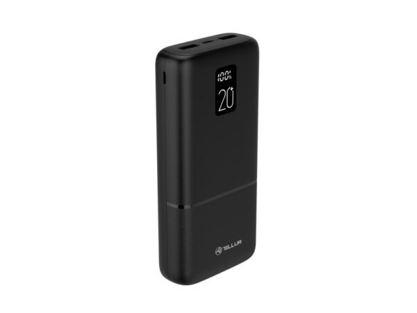 Baterie externă Tellur Boost Pro PD202 20000mAh 2xQC3.0 22.5W + PD 20W, LCD display, negru