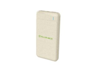 Baterie externă Tellur Green PD103 10000mAh 2xQC3.0 + PD 18W, crem