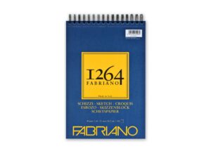 Bloc desen 1264 Schizzi, A4, 90gr, 120 file, cu spirală pe lungime Fabriano