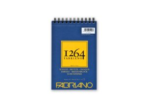 Bloc desen 1264 Schizzi, A5, 90gr, 60 file, cu spirală pe lungime Fabriano