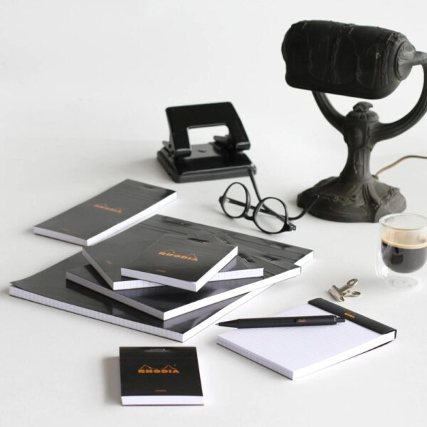 Blocnotes 11 x 7 cm, capsat, 80 file, N°14, Rhodia Basic, black