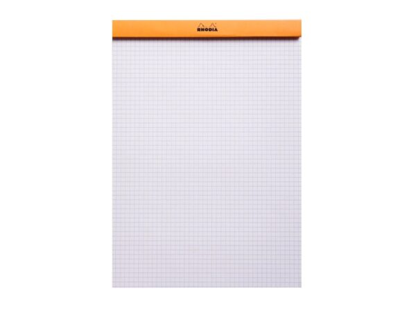 Blocnotes A4, capsat, 80 file, N°18, Rhodia Basic, orange