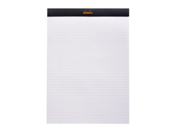 Blocnotes A4, capsat, 80 file, N°18, Rhodia black
