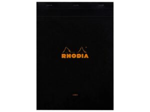 Blocnotes A4, capsat, 80 file, N°18, Rhodia black