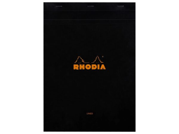 Blocnotes A4, capsat, 80 file, N°18, Rhodia black