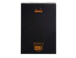 Blocnotes A4, spirală 80 file, Rhodia Classic, black