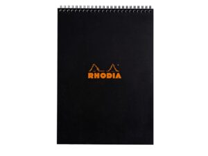 Blocnotes A4, spirală 80 file, Rhodia Classic, black