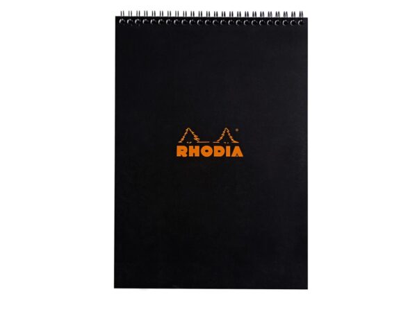 Blocnotes A4, spirală 80 file, Rhodia Classic, black