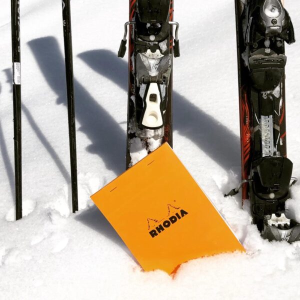 Blocnotes A5, capsat, 80 file, N°16, Rhodia Basic, orange