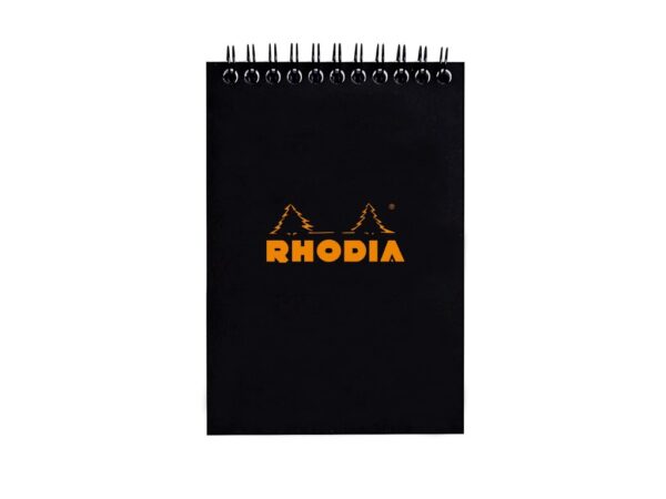 Blocnotes A6, spirală, 80 file, Rhodia Classic, black