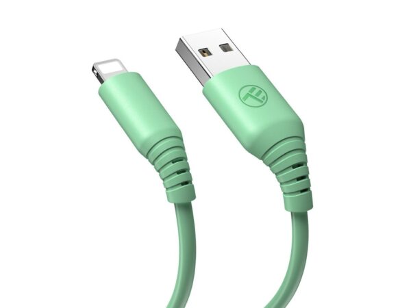 Cablu silicon Tellur USB to Lightning, 3A, 1m, verde