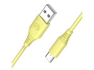 Cablu silicon Tellur USB to Type-C, 3A, 1m, galben