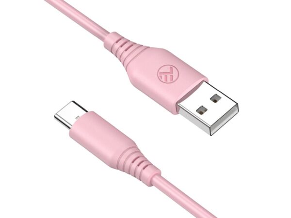 Cablu silicon Tellur USB to Type-C, 3A, 1m, roz