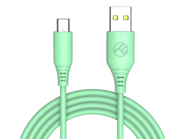 Cablu silicon Tellur USB to Type-C, 3A, 1m, verde