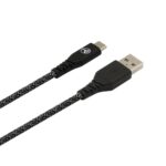 Cablu Tellur Green USB to Type-C, 3A, 1 m, nailon, negru