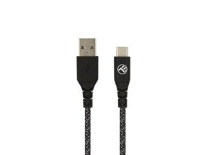 Cablu Tellur Green USB to Type-C, 3A, 1 m, nailon, negru