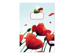 Caiet Aperta, Poppies, A5, 24 file, 90g, Tip 2