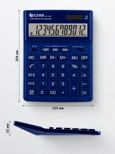 Calculator de birou 12 digiți, 204 x 155 x 33 mm, Eleven SDC-444XR