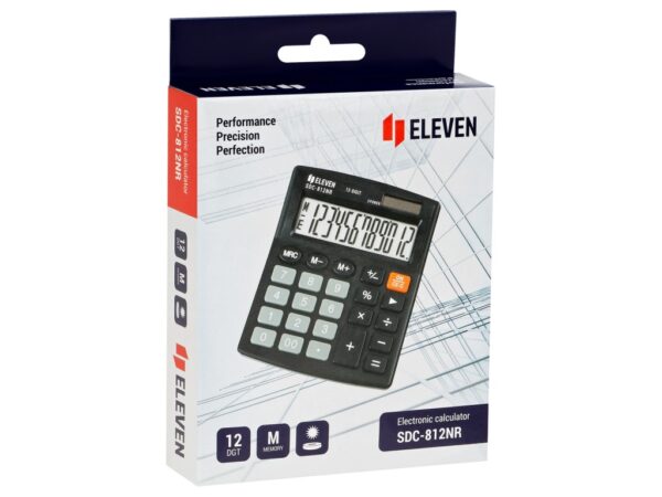 Calculator de birou 12 digiți, 124 x 102 x 25 mm, Eleven SDC-812NR