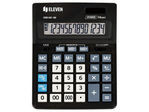 Calculator de birou 14 digiți, 205 x 155 x 35 mm, Eleven CDB1401-BK