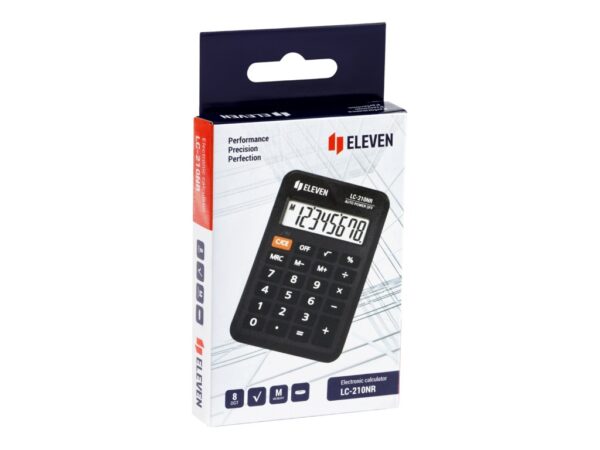 Calculator de buzunar 8 digiți, 98 x 62 x 10 mm, Eleven LC-210NR