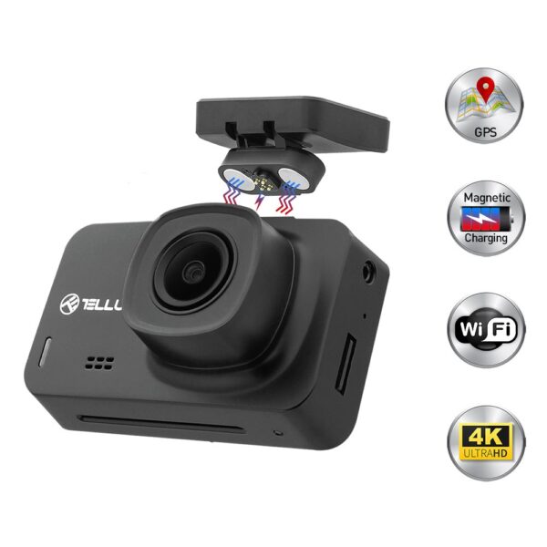 Cameră auto Tellur Dash Patrol DC3, 4K, GPS, WiFi, Black