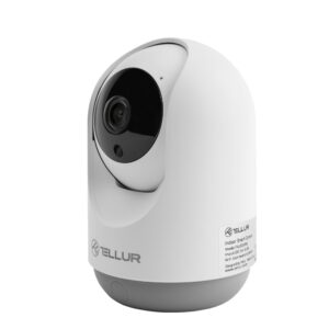 Cameră Interior WiFi Tellur Smart, 3MP, UltraHD, Autotracking, PTZ, Alb