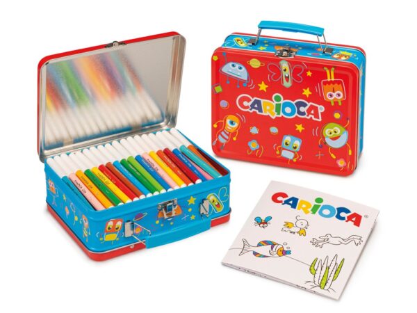 Set colorat în cutie metalică Carioca