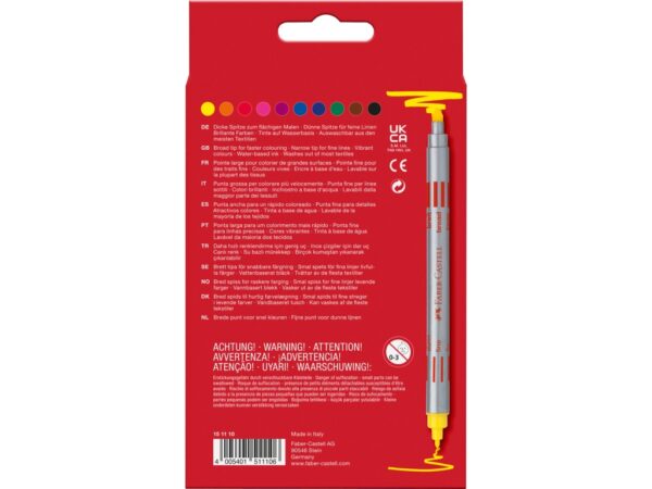 Carioca 2 capete Faber-Castell 10 culori/set