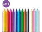 Carioca unicorni Faber-Castell 18 + 6 culori /set