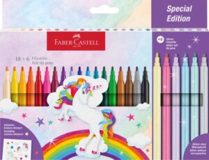 Carioca unicorni Faber-Castell 18 + 6 culori /set