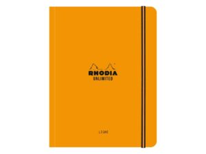 Carnet nedatat A5+, 16 x 21 cm, 60 file, Rhodia Unlimited, orange