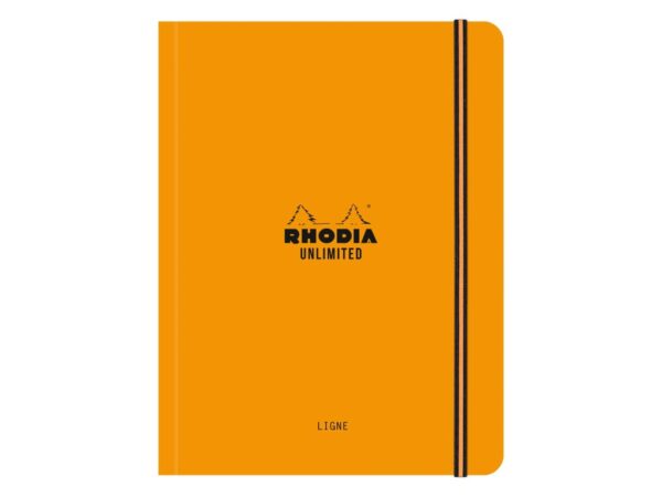 Carnet nedatat A5+, 16 x 21 cm, 60 file, Rhodia Unlimited, orange