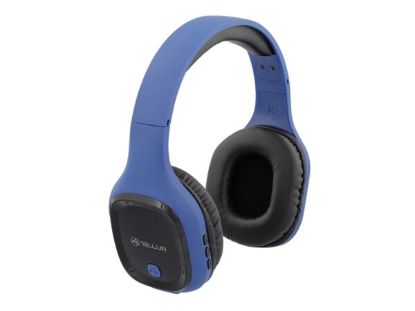 Căști Over-ear Bluetooth Tellur Pulse, Microfon, Albastru