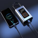 Compresor auto portabil Tellur, 150 PSI, 16L/min, 4000mAh, USB-C, aluminiu