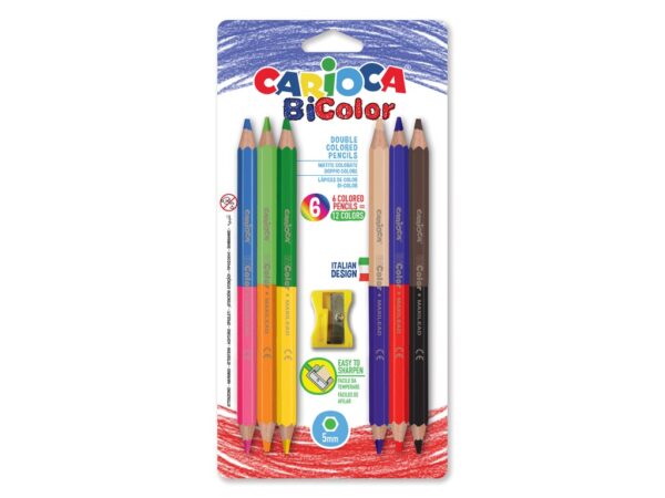 Creioane Bi-color 6/set