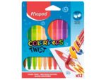Creioane cerate Maped Color'Peps Twist 12 culori/set