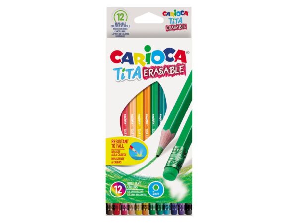 Creioane color Tita Erasable, 12 culori