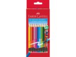 Creioane colorate hexagonale cu gumă eco Faber-Castell 12 culori/set