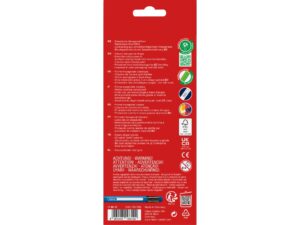 Creioane colorate hexagonale cu gumă eco Faber-Castell 12 culori/set